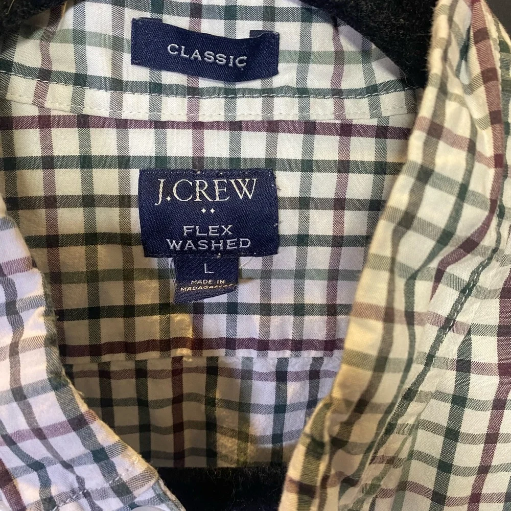 J. Crew Men's Checkered Button Down‎ Shirt